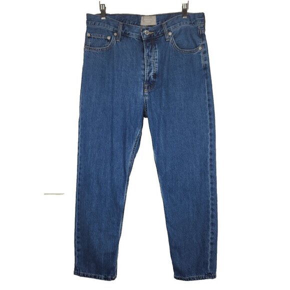 Everlane The Summer Slouch Jeans Womens 29 Blue Button Fly Cotton‎ Blend Relaxed - Picture 1 of 12